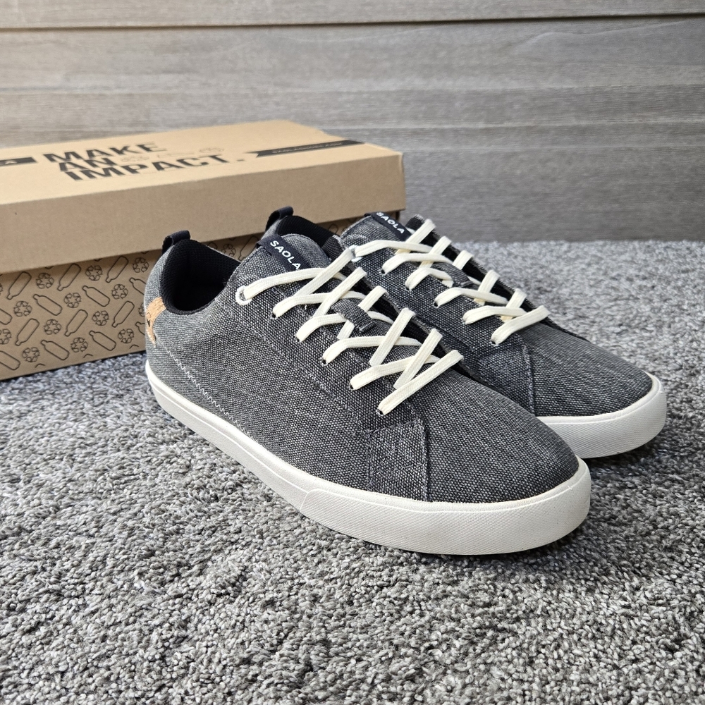 SAOLA Women Cannon Canvas Dark Grey Sneakers NEW size 9